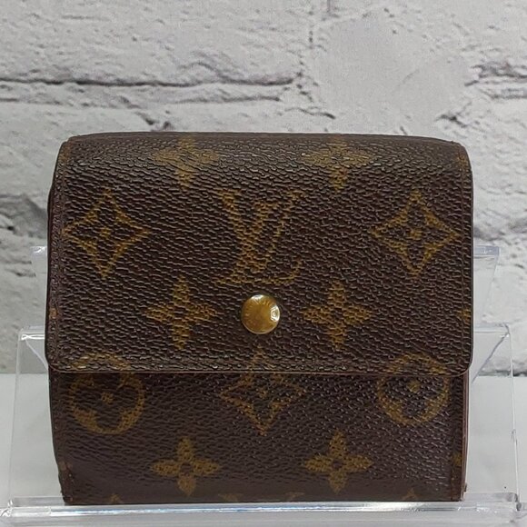 LOUIS VUITTON 'ELISE' MONOGRAM COMPACT WALLET SNAP-COIN POCKET - Picture 12 of 16